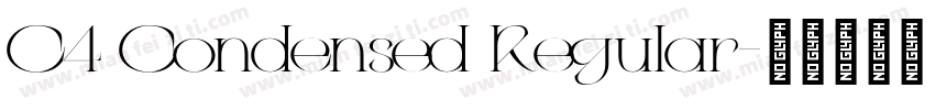 C4 Condensed Regular字体转换